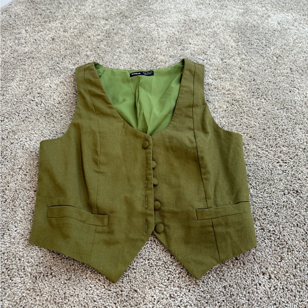 Olive Green Vest tank